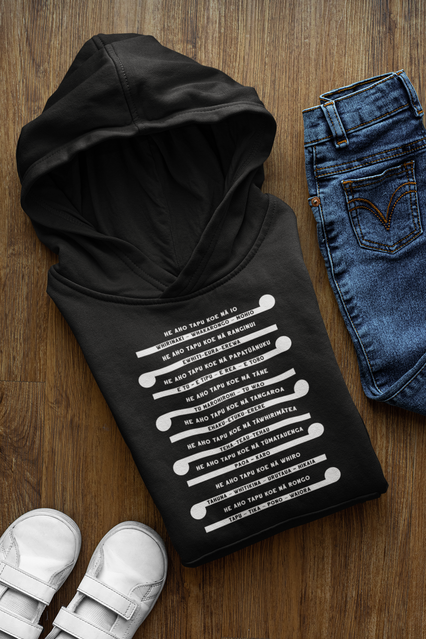 HE AHO TAPU KOE NĀ IO - TAMARIKI HOODIES